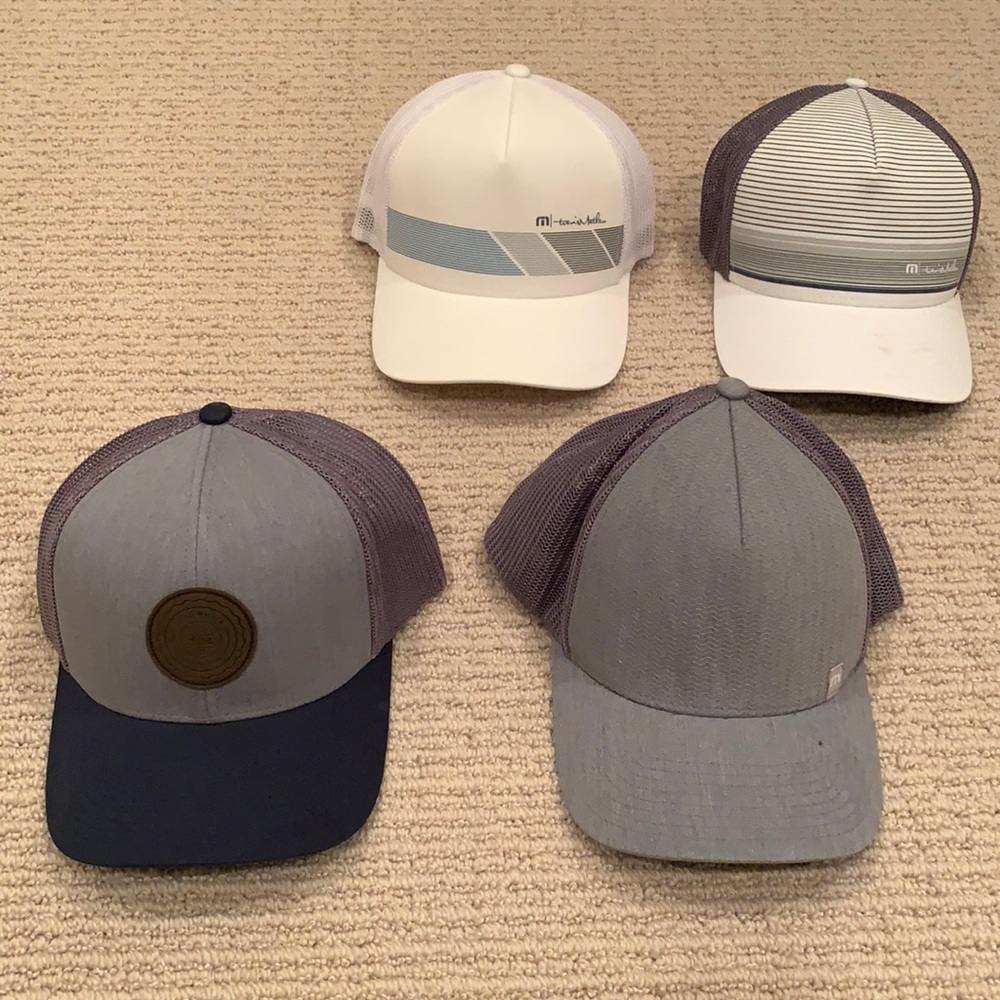 Travis Mathew 4 Hat Bundle FlexFit L-XL